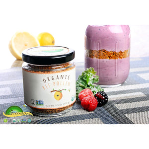 Greenbow Organic Bee Pollen - 100% USDA Certified Organic, Non-Gmo, Halal, Kosher Certified, GMP, Pure & Natural Bee Pollen - Superfood Packed with Proteins, Vitamins & Minerals - Gluten Free - 155G