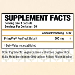 CHOQ® Shilajit - over 50% Fulvic Acid, 500 Mg Vegan Capsules, Energy, Brain, Focus, Collagen, Hormones, Mitochondrial Function, Urolithin A, Lab-Tested