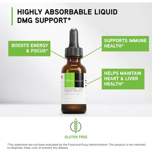 DAVINCI Labs Gluconic DMG Liquid 300Mg - Helps Support Immune System, Muscle Function, Heart Health & Brain Health* - 2 Fl Oz (60 Servings)