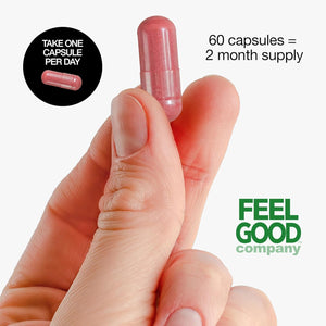 Feelgood Superfoods 1000Mg Immune Support Capsules Made with 25 Organic Fruits and Vegetables, Strong Immunity Boosters with Vitamins A, C, D3, and Zinc, 60 Count