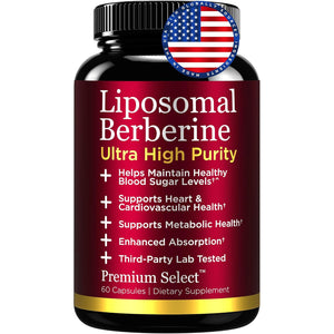 Liposomal Berberine HCL Capsules Supplement for Men and Women - 60 Capsules, 30 Servings - Third Party Tested, Made in USA