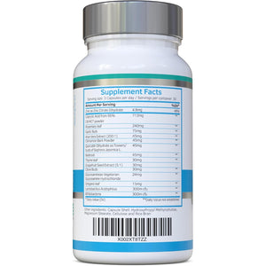 Swiss Bioenergetics Candefence — Herbal & Probiotic Digestive Support Supplement with Caprylic Acid, Oregano, Garlic, Aloe Vera, Probiotics & Zinc — 90 Vegetarian Capsules, 30 Day Supply