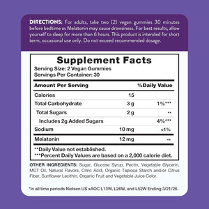 Nature'S Truth Melatonin Gummies | 12Mg | Mixed Berry Flavor | Vegan, Non-Gmo & Gluten Free Supplement