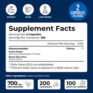 We like Vitamins Phytoceramides 700Mg - 200 Capsules All Natural Wheat Free and Plant Based - Phytoceramide Supplement - Skin Supplement for Women - Ceramides for Skin Hydration, Repair, Rejuvenation