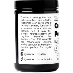 Santa Cruz Paleo, Creatine Monohydrate Powder Micronized, Unflavored Pre Workout and Muscle Support Supplement, Gluten Free Keto, Mix with Water or Shakes, No Fillers or Additives, 80 Servings, 400G