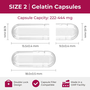 Empty Gelatin Capsules Size 2 - Gelatin Capsules Empty (100 Count