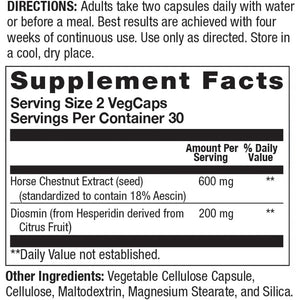 Body Gold Venastat - Leg Vein Support Supplements, Circulation Supplements with Horse Chestnut & Diosmin for Men & Women, Healthy Blood Flow - 105 Veggie Capsules