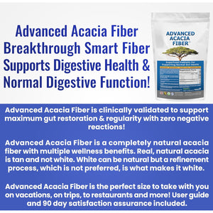 Advanced Acacia Fiber Powder 2.5 Ibs (40Oz) Organic Soluble Fiber Leaky Gut Repair Powder. Natural Supplement Prebiotic for Gut Repair