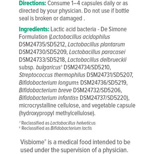 Visbiome® GI Care - High Potency Probiotic - 112.5 Billion CFU Live Probiotics, Original De Simone Formulation, Made in USA, 60 Capsules.