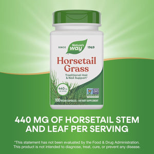 Nature'S Way Premium Herbal Horsetail Grass 440 Mg, 100 Vcaps
