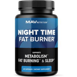Night Time Fat Burner for Weight Loss Support & Sleep Aid | Appetite Suppressant, Carb Blocker, Overnight Metabolism Booster for Stomach Fat Burner & Night Shred with Melatonin | Non-Gmo, Vegan 60Ct