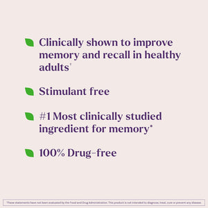 Natrol Cognium Memory, Brain Health Supplements for Adults, Brain Memory Supplements, Enhances Mental Agility in Healthy Adults, 60 Tablets, up to a 30 Day Supply