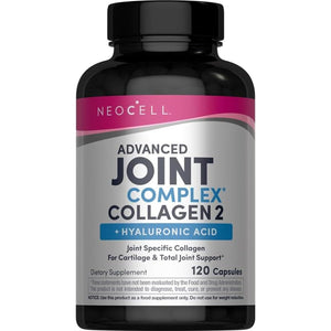 Neocell Joint Complex Supplement | 120 Capsules | plus Hyaluronic Acid | Collagen Type II | Advanced Formula