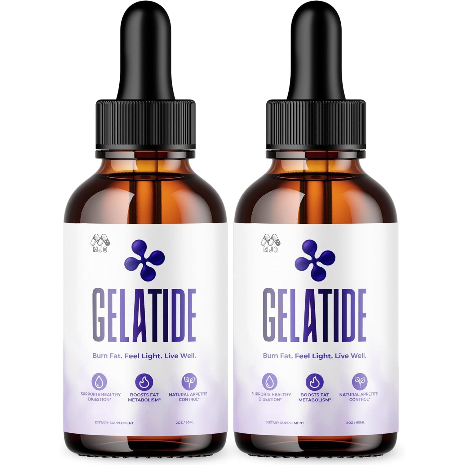 (2 Pack) Gelatide Drops, Official Gelatide Health Support Formula with All Natural Ingredients, Advanced Active Lifestyle Support Supplement Max Strength Vitamin Formula for Women & Men (60 Servings)