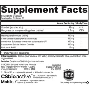 XYMOGEN Synovx DJD - Joint Support Supplement - Helps Maintain Healthy Joints - Provides Joint Tissue Building Blocks with MSM, Green-Lipped Mussel, Chondroitin & Glucosamine - 120 Capsules