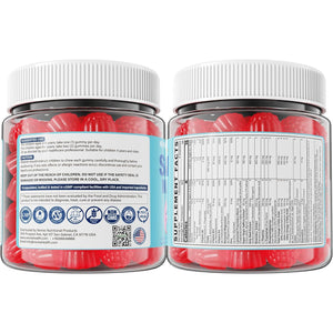 Saffron +Magnesium Glycinate +Omega-3 - Calm Focus Gummies for Kids 4+, Saffron Extract Supplement with L-Theanine, Holy Basil, Rosemary, B6, D3 for Happy Mood, Cognition, Zzz, Sugar Free, 2 Pack
