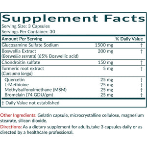 Futurebiotics Glucosamine Chondroitin Turmeric & MSM Advanced Joint Formula, Supports Healthy Joints & Mobility - Non-Gmo, 90 Capsules