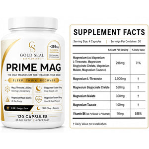 Gold Seal Prime Magnesium 120 Capsules