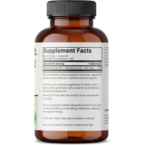 Futurebiotics Vitamin K2 as MK-7 100 Mcg, Supports Strong Bones - Non-Gmo, 100 Vegetarian Capsules