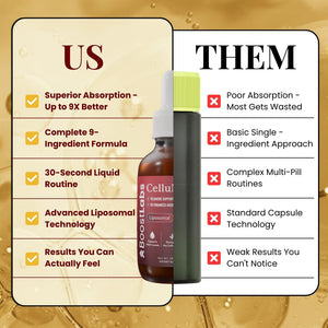 Liposomal NAD+ Supplement Liquid Drops - High Potency NMN Alternative for Cellular Energy, Healthy Aging & Brain Fog - Fast-Absorbing NAD Liquid Formula (2Oz)