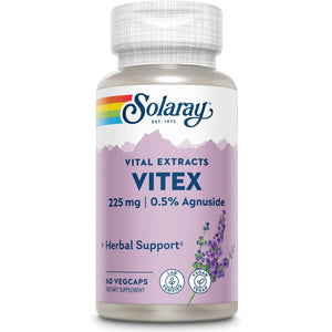 SOLARAY Vitex Berry Extract 225 Mg - Chasteberry Supplement for Women - Traditional Hormone Balance Support - Chaste Tree Berry - Vegan, Lab Verified - 60 Servings, 60 Vegcaps