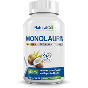Natural Cure Labs Premium Monolaurin – 600Mg, 100 Capsules
