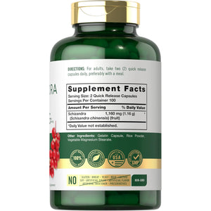 Carlyle Schisandra Supplement 1160 Mg | 200 Capsules | Berry Fruit Extract | Non-Gmo and Gluten Free