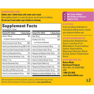 Nature Made Multivitamin for Women 50+ No Iron, Multivitamins for Women 50 Plus, Daily Nutritional Support, Nature Made Multi Vitamins, 90 Tablets, 90 Day Supply