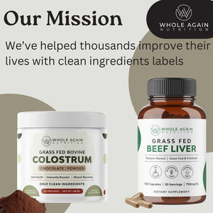Grass Fed Beef Liver Capsules - 100% Pasture Raised - No Fillers or Flow Agents - 120 Count 3,000Mg Serving - 30-Day Supply - Iron and Energy - Grass Fed Desiccated Liver Supplement