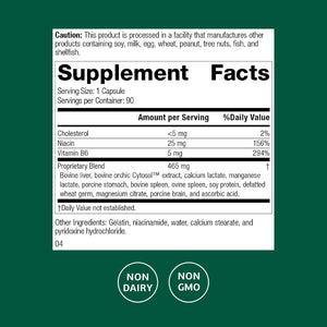 Standard Process Orchex - Nervous System Care Supplement - Excellent Source of Niacin and Vitamin B6 - Non-Dairy & Whole Food-Based - 90 Capsules (90 Servings)