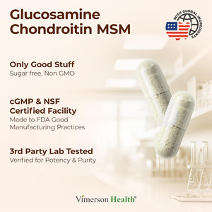 Glucosamine Chondroitin MSM – 3-In-1 Joint Supplements for Women and Men with Glucosamine Sulfate 1500Mg, Chondroitin Sulfate 1200Mg & Potent 2000Mg MSM for Cartilage & Joint Support – 150 Capsules