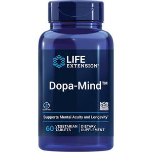 Life Extension Dopa-Mind™, Dopamine Support Supplement, Supports Cognitive Performance, Healthy Dopamine Production, Gluten-Free, Non-Gmo, Vegetarian, 60 Tablets