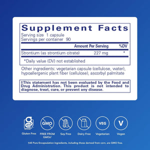 Pure Encapsulations Strontium (Citrate) | Hypoallergenic Dietary Supplement to Support Healthy Bones* | 90 Capsules