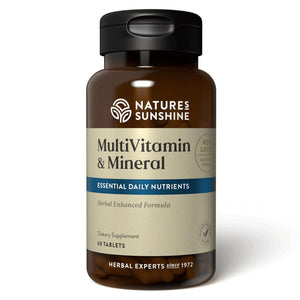 Nature'S Sunshine Multiple Vitamins and Minerals, 60 Tablets | Powerful Multivitamin Supplies the Body with 100 Percent of the Daily Value for 17 Essential Vitamins and Minerals
