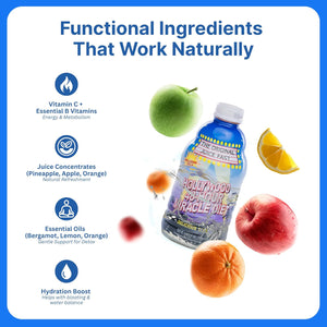 Hollywood Diet 48 Hour Detox Cleanse Drink 1 Pack, B-Vitamin Infused Juice for Body Reset, Hydration, and Energy | Ideal for Intermittent Fasting, Bloating Support, Event Prep - Fruity Flavor, 32 Oz