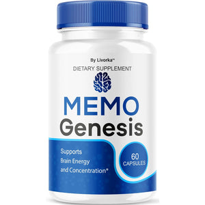 Memo Genesis Capsules - Original Memogenesis Brain Health Daily Support Pills Natural Advanced Formula Cognitive Health & Function to Help Maintain Clarity Focus, 60 Capsules for 1 Month
