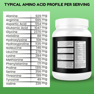 Halal & Grass Fed Collagen Peptides Powder 1 Lb. 16Oz Unflavored Hydrolyzed Collagen Peptides Powder Type I & Type III for Hair, Skin, Nails & Joints | Keto & Paleo Friendly | Sugar & Gluten Free