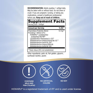Nature'S Way Pearls Complete Probiotic, Supports Digestive Balance*, 1 Billion Live Cultures, Supplement for Men and Women, No Refrigeration Required, 90 Softgels (Packaging May Vary)