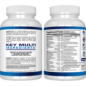 Arazo Nutrition Premium Brain Function Supplement – Memory, Focus, Clarity – Nootropic Booster with DMAE, Bacopa Monnieri, L-Glutamine, Multi Vitamins, Multi Minerals