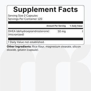 Micro Ingredients DHEA 50 Mg per Serving, 240 Capsules | Micronized DHEA Supplement for Women & Men | Non-Gmo, Gluten Free, Soy Free
