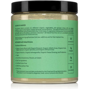 NAKED Super Greens Powder Organic Greens Supplement - Only 10 Premium Ingredients - Vegan, Non-Gmo, Prebiotic and Probiotic - 35 Servings