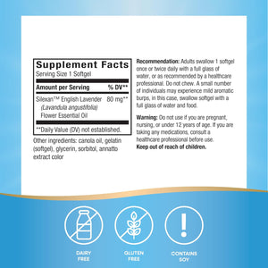 Nature'S Way Calmaid Lavender Oil Supplement for Calm & Stress Support*, Clinically Studied Silexan Lavender Oil, Non-Drowsy, Daily Softgels, 30 Count