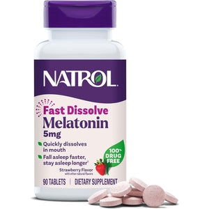 Natrol 5Mg Fast Dissolve Tablets Melatonin Strawberry Flavor