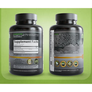 Naturalife Labs Activated Charcoal 1200 Mg per Serving – from Coconut Shells – 100 Veg Capsules – Non-Gmo, Gluten-Free, Vegan