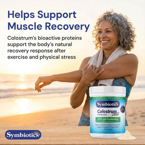 Symbiotics Colostrum plus Powder 21 Oz Immune & Muscle Recovery Support, 25% Igg Immunoglobulins, Gut Health & Training Resilience, Unflavored, Gluten Free - 21 Oz