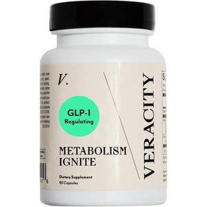 Veracity Metabolism Ignite - Boosts GLP-1 to Reduce Appetite and Cravings for Clinically Proven Weight Loss - Natural GLP-1 & Metabolic Support Supplement - Burns Fat - Side Effect Free - 30 Serving