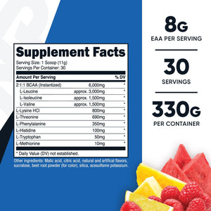 Nutricost EAA Powder 30 Servings (Fruit Punch) - Essential Amino Acids - Non-Gmo, Gluten Free, Vegetarian Friendly