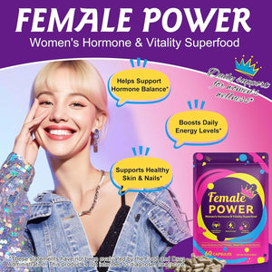 Beef Organ Supplement for Women, Female-Optimized Beef Organs Superfood Supplement, 100% Grass Fed - Balance Hormones, Energy & Female Wellness for Women (60 Count (Pack of 1))