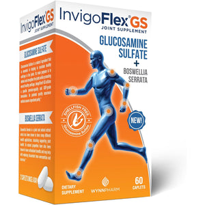 INVIGOFLEX® GS - Glucosamine Sulfate (Shellfish Free, Sodium Free & Vegetarian Safe) Non GMO, Gluten Free - with Boswellia Serrata - Knees, Hands, Back, and Hip Premium Joint Supplement