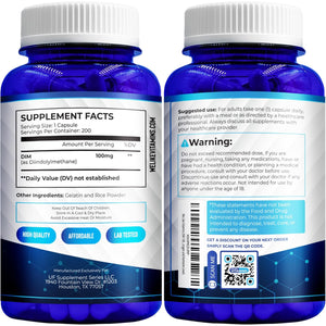 We like Vitamins DIM 100Mg 200 Capsules - 200 Day Supply - Diindolylmethane DIM Supplement for Support with Healthy Estrogen and Hormone Levels